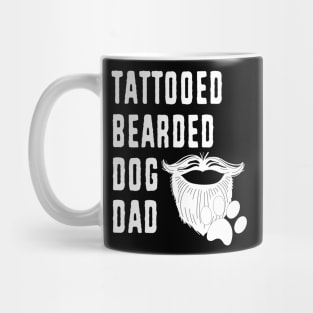 Dog Dad Bearded Tattooed Fathers Day Pet Lover Mug